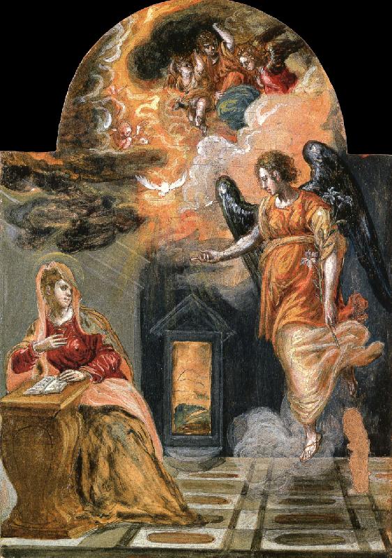 El Greco Annunciation oil painting image